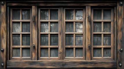 Japanese Traditional Fence Texture, Brown and Gray Wood Tones,日本の伝統的なフェンステクスチャ・ブラウンとグレーの木の色合い.Generative AI