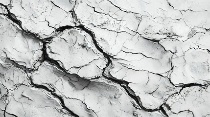 Fototapeta premium Intricate Cracked Surface of Dried Mud: A Captivating Study of Texture and Contrast