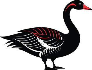 Goose art black color A.eps