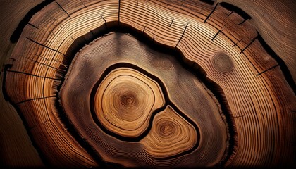 tree rings background detailed pattern of end grain wood slab wood cut from tree stump