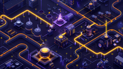 A digital infographic-style image showcasing the carbon capture process in blue hydrogen production, with clear energy flow visuals.