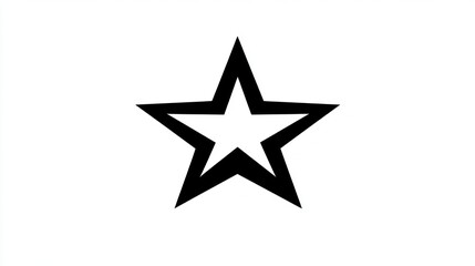 Simple Black Outline Star Graphic