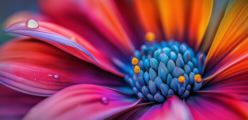 close up of colorful flower