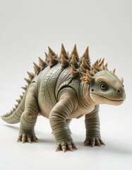 Fototapeta premium Baby Stegosaurus Standing with Soft, Tiny Plates on Its Back 