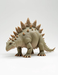 Baby Stegosaurus Standing with Soft, Tiny Plates on Its Back
