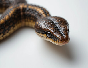 Fototapeta premium Baby Cobra Standing with Hood Slightly Expanded 