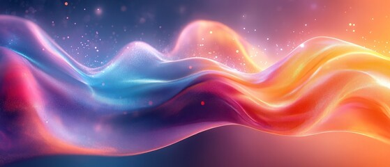 Obraz premium Soft and vibrant flowing lines creating a dreamy colorful background
