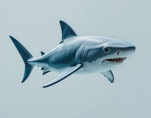 Naklejka premium Baby Shark Swimming with a Sleek and Smooth Body 