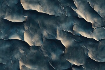 Fototapeta premium Seamless Shimmerstone textured surface resembling abstract waves or folds, with a dark color palette and subtle highlights, creating a sense of depth and dimension.