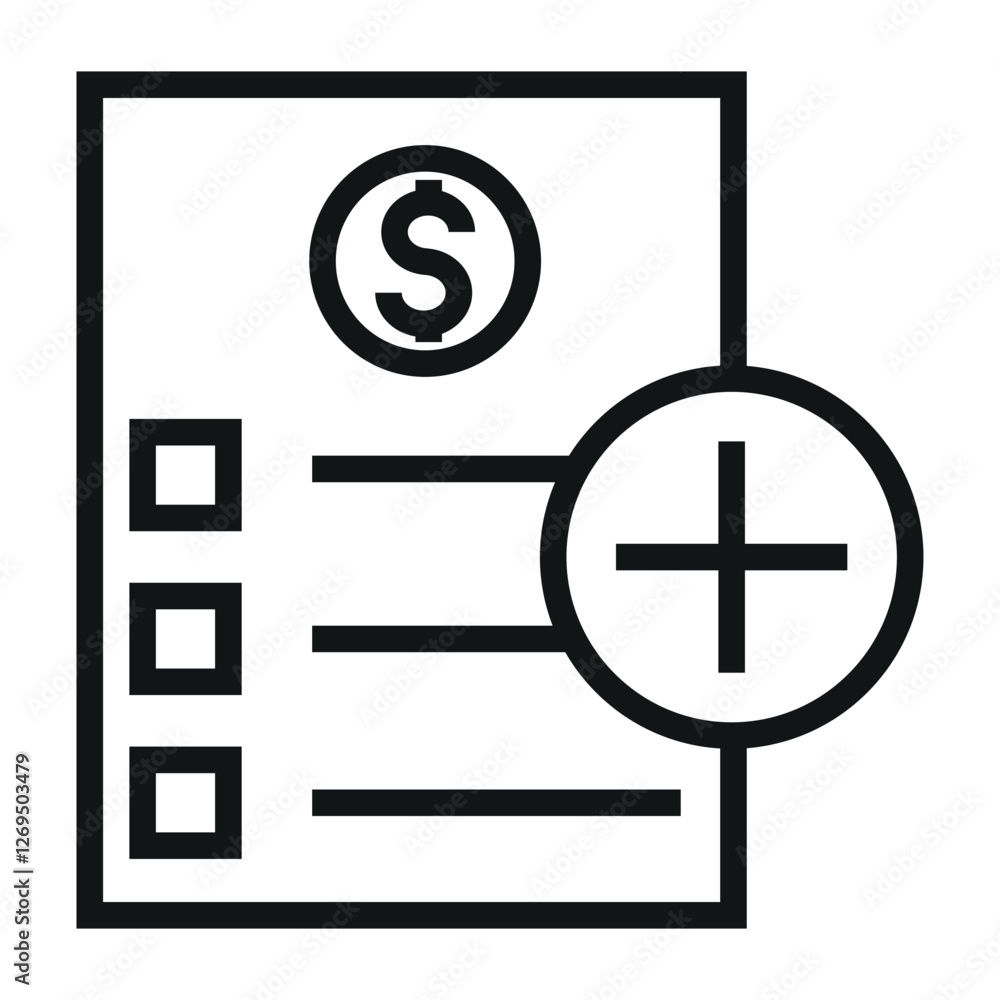 Poster add file vector icon