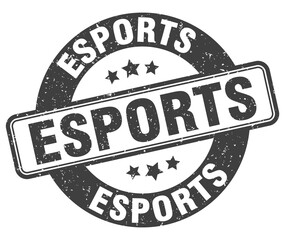 esports stamp. esports label. round grunge sign © B-design