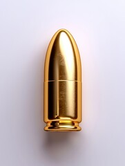 A stylish golden bullet-shaped object representing modern luxury.
