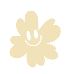 Obraz premium IVORY SMILE FLOWER ICON ELEMENT