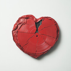 Heart Shaped Red Vinyl Record