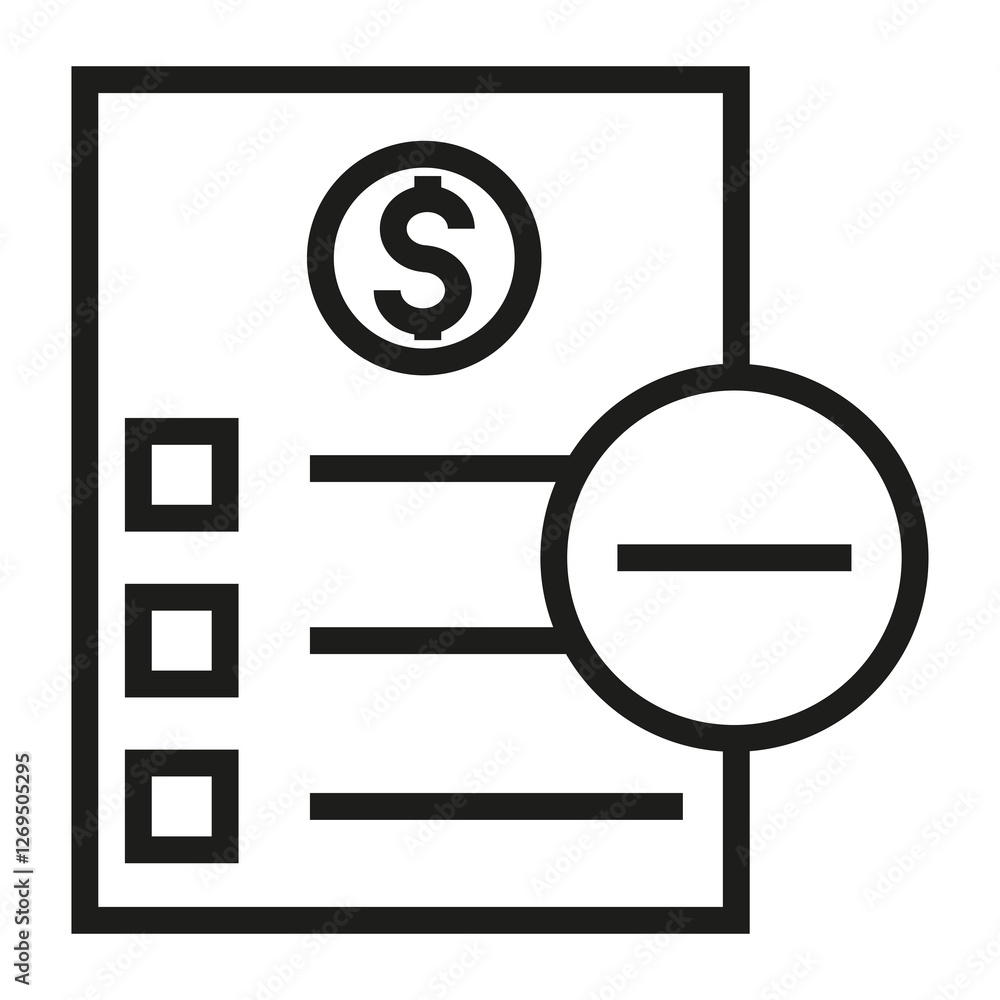 Poster delete file vector icon