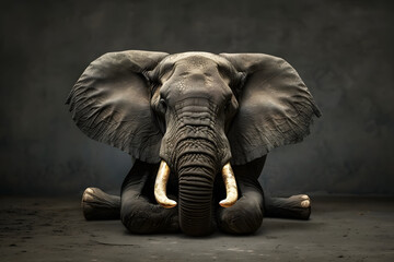 Obraz premium elephant AI generative