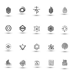 Logo collection, Abstract design concept creative abstract logo collection Logo can be used for icon brand identity finance