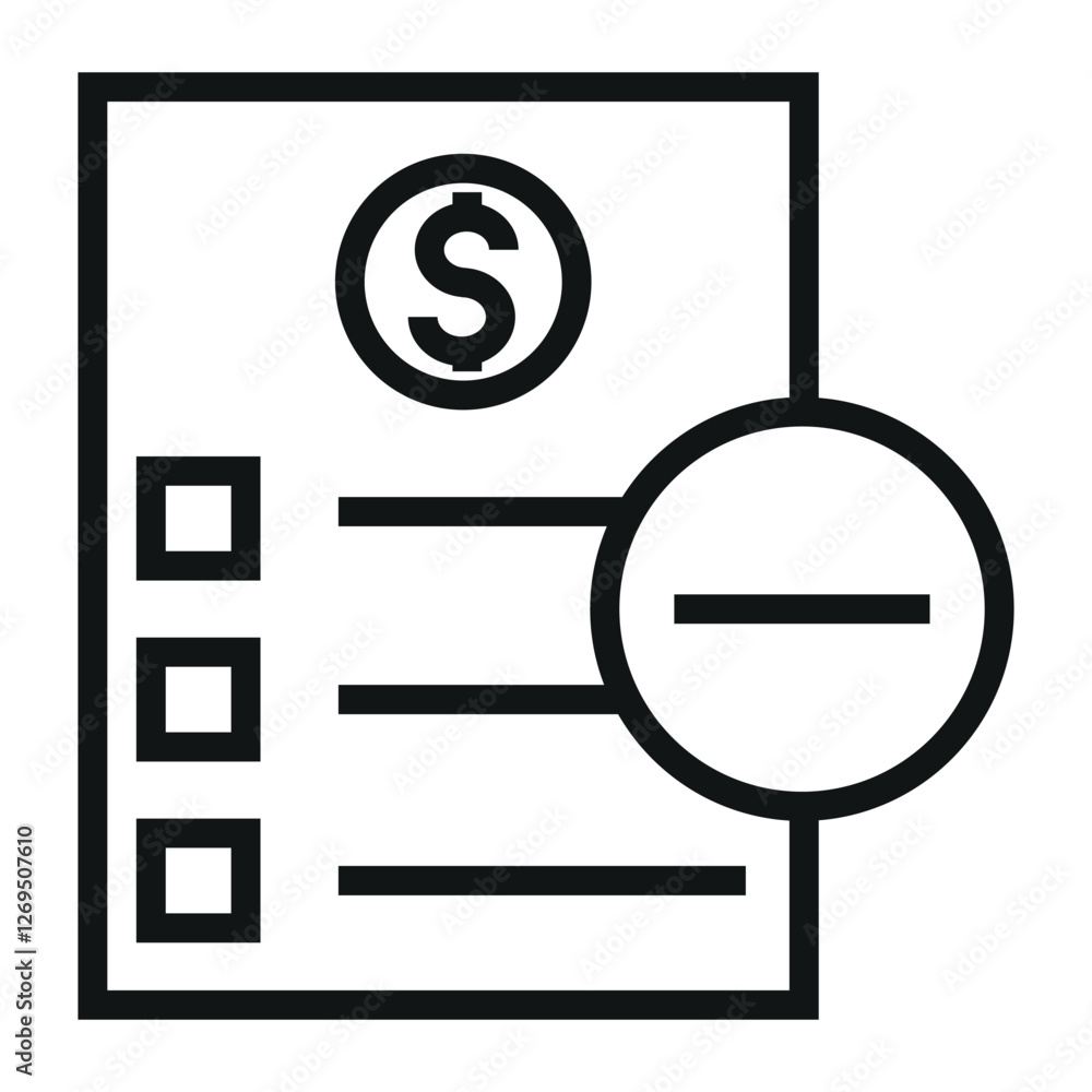 Poster delete file vector icon