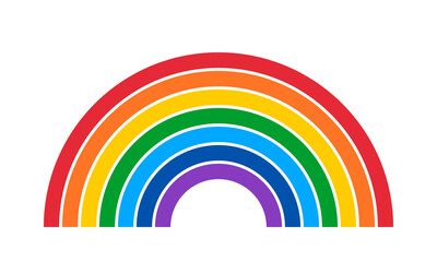 Obraz premium rainbow arc abstract geometric background, seven colors parallel lines