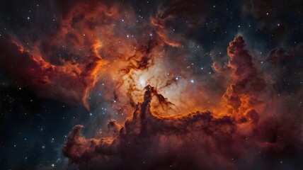 Clouds of cosmic gas and dust form beautiful and complex formations, creating stunning views. Sure, here is a brief description of the image you provided