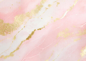 ピンクと金色の大理石イメージの背景テクスチャー
