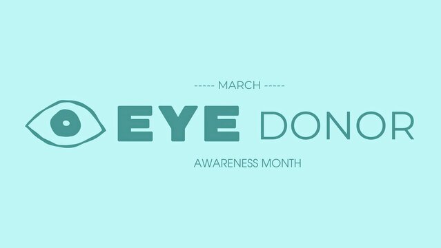 March eye donor awareness month logo design