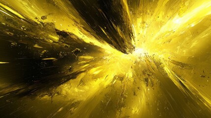 Bright Abstract 3D Background in Yellow and Black for Wallpaper Use