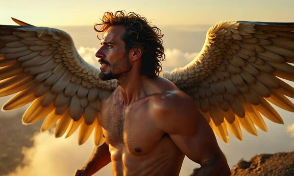 Goddess Icarus Soars Toward the Sun