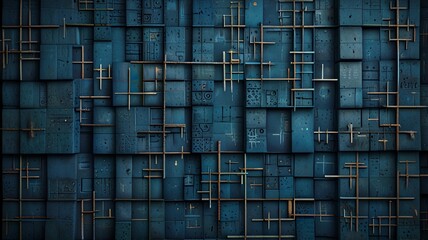 abstract background with blue squares