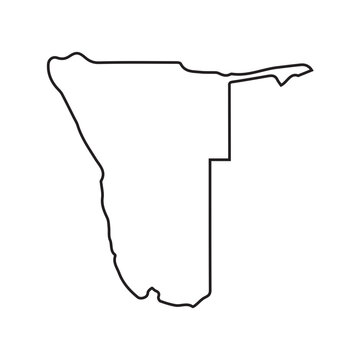 map of Namibia line icon