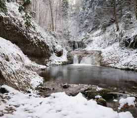 Wasserfälle im Winter