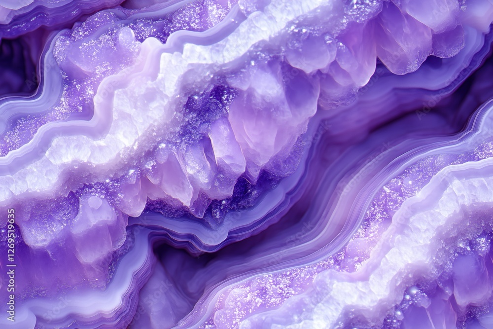 Poster seamless shimmerstone stunning purple agate stone, showcasing its intricate layers and textures. the