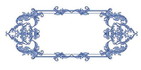Baroque vignette with intricate decorative elements