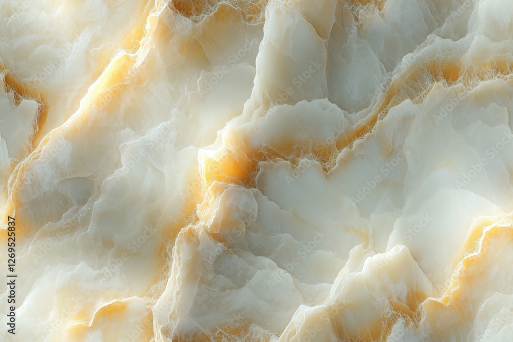 Poster seamless south onyx beautiful marble texture featuring soft white and cream colors with subtle golde