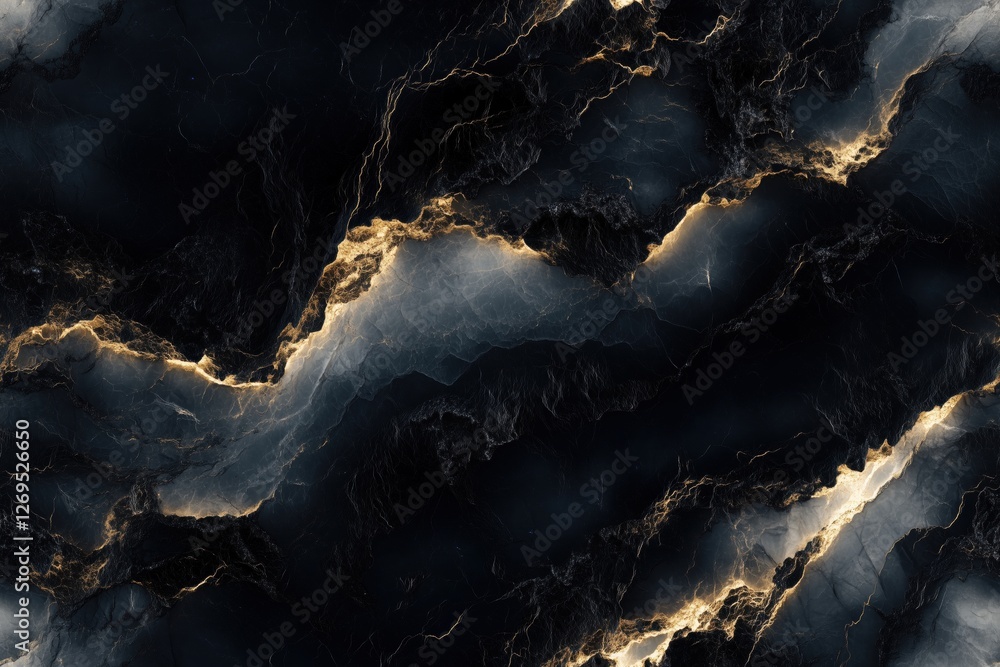 Poster seamless south onyx stunning abstract marble texture featuring dark tones with golden veins. the int