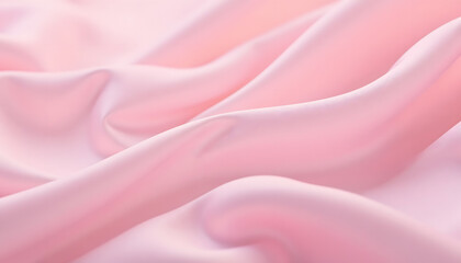 Obraz premium Soft pink silk fabric waves for luxury background, elegant textile texture for beauty and fashion branding