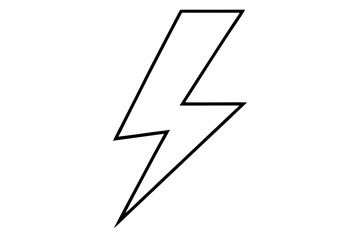 "Minimalist Lightning Bolt Outline Icon SVG for Web Design"
