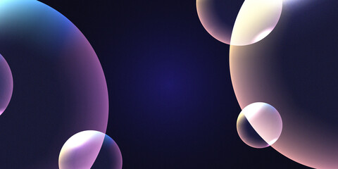 Colorful Neon Abstract Bubbles in Futuristic Gradient Design