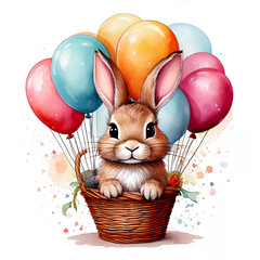 Easter bunny with balls