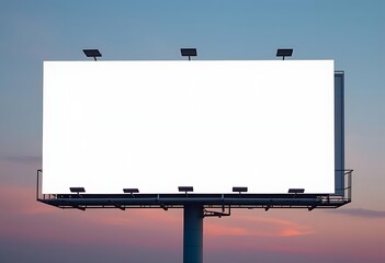 Empty highway billboard with blank background
