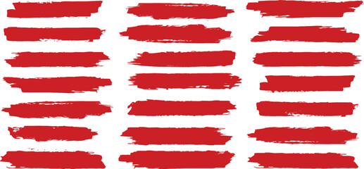 set of red paint brushes. colorful brush stroke, abstract digital lines, brushstrokes, painted backgrounds, watercolor paint strokes, watercolor brush, splatter brush, illustrator brush set.