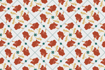 seamless Hibiscus floral pattern 
