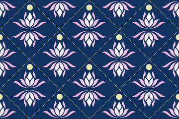 seamless pink floral pattern