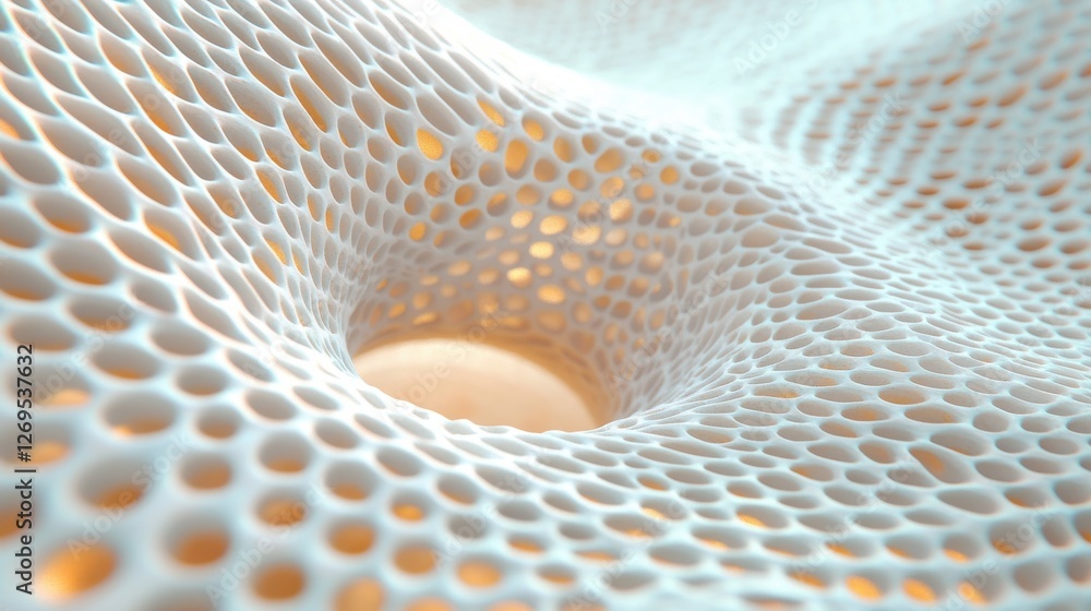 Poster exploring fluid textures abstract design digital art soft lighting close-up organic forms