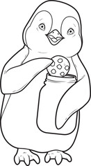 Penguin Cookie Animal Vector Graphic Art Illustration