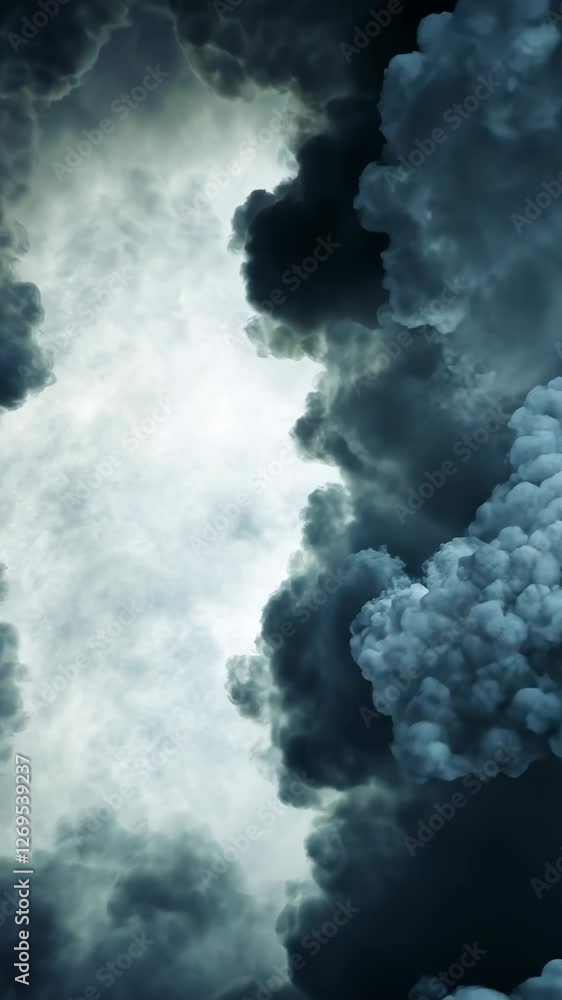 Aufkleber dramatic cloud formations create a moody atmosphere during twilight hours
