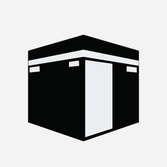 Vector Illustration of Kaaba Black Icon