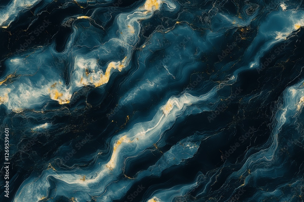 Poster seamless south onyx beautiful abstract background featuring swirling patterns of deep blue and gold 