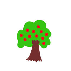 Apple Tree Doodle Art