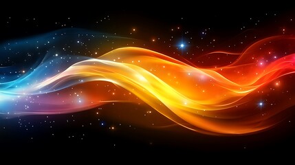 Obraz premium Cosmic Energy Wave Abstract Background Design.